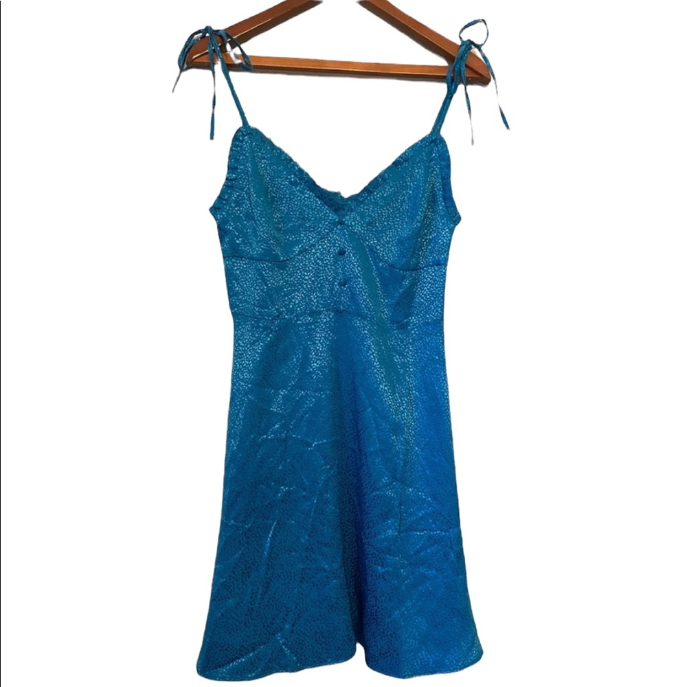 Zara Turquoise Spaghetti Strap Lightweight Dress